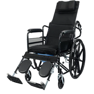 รถเข็นผู้ป่วย แบบปรับเอนนอนโดยโช็ค (เปิดข้างได้) รุ่น FG2094