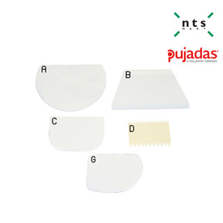 PUJADAS POLIPROPYLENE SCRAPERS หวีเกลี่ยไอซิ่ง ที่ถูดดถ้วย ที่ตัดแป้ง แผ่นปาดครีมโพลีโพรพิลีน PUJ1-836