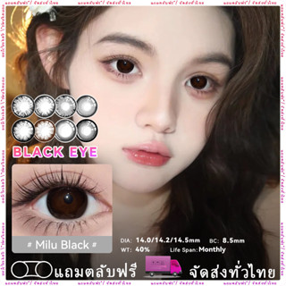 Midroo🍭คอนเทคเลนส์รายเดือนคอนแทคเลนส์ บิ๊กอาย Black Eye -14.0mm/14.2mm/14.5mm