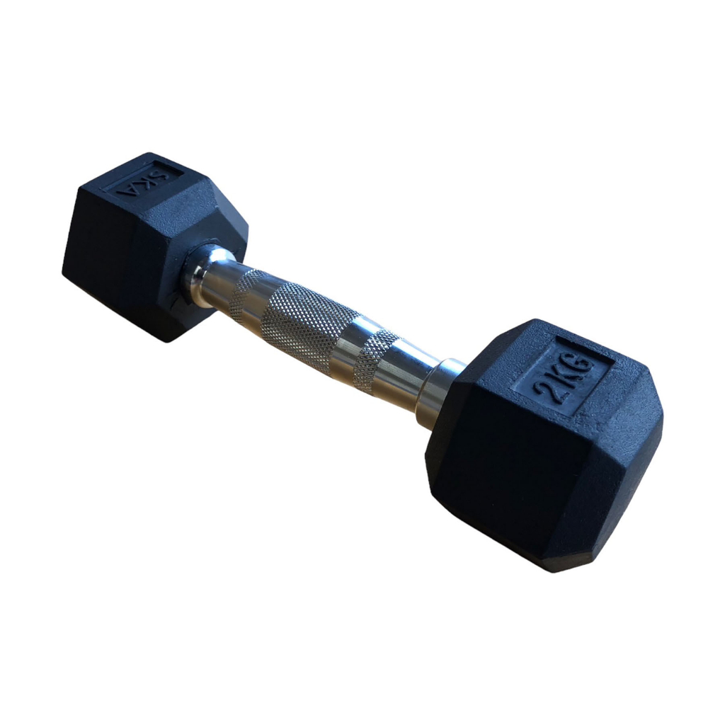SKA  ดัมเบลด้ามชุปโครเมี่ยม หัวยาง 2 KG. 1 ชิ้น - รูปที่ 2