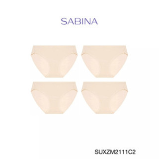 Sabina กางเกงชั้นใน (Set 4 ชิ้น)  (ทรง Bikini)  รุ่น Panty Zone รหัส SUXZM2111C2 สีเนื้ออ่อน