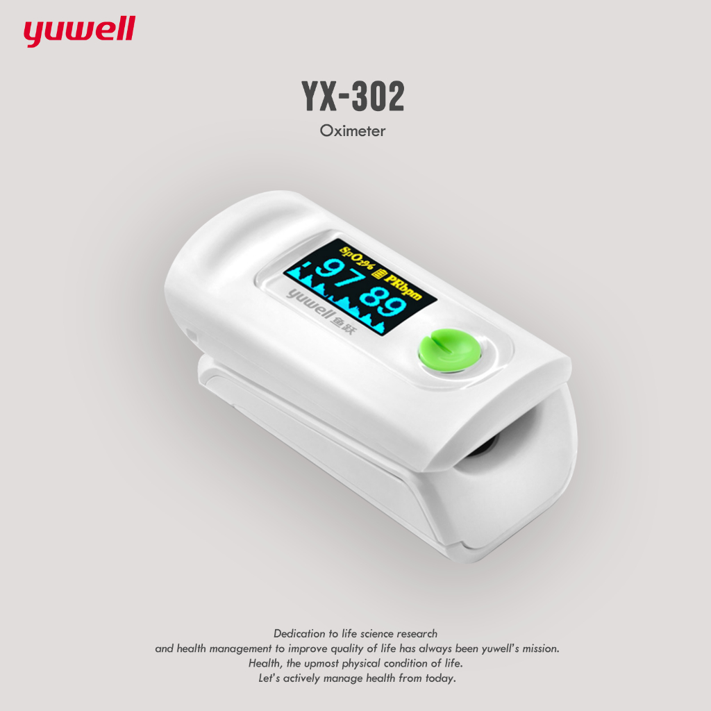 Yuwell เครื่องวัดออกซิเจนปลายนิ้ว รุ่น YX302 / YX306 (สินค้ามีรับประกัน)
