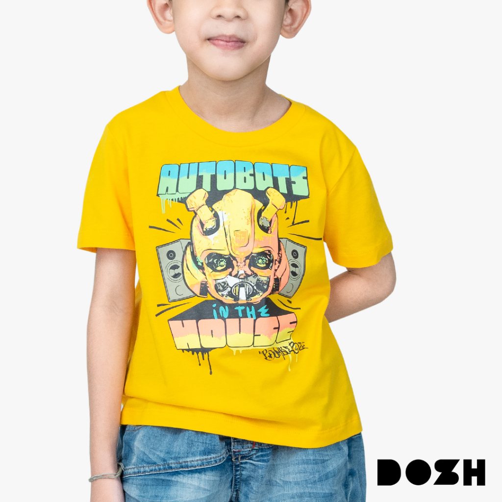 DOSH BOY'S T-SHIRTS TRANSFORMERS เสื้อยืดคอกลมเด็กผู้ชาย DTBT5076-YE