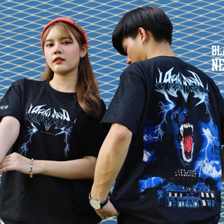 NEVER CLTG เสื้อยืด แขนสั้น รุ่น Lightning Wolf