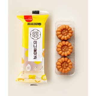 ขนมคุ๊กกี้เกาหลี ขนมโบราณเกาหลี samlip mini honey yakkwa sweet tea food cookie korea traditional snack 미니꿀약과 70g