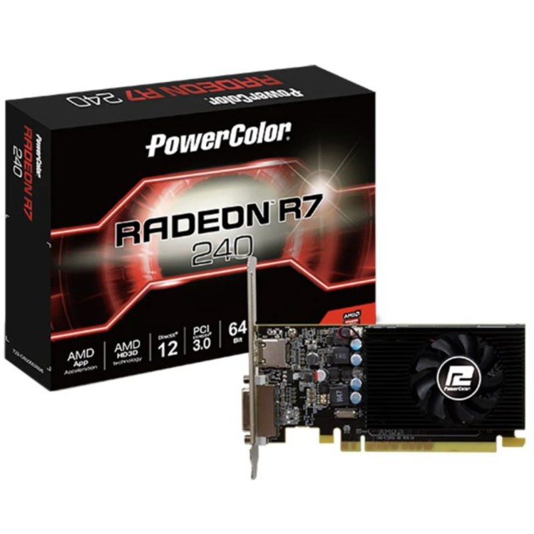 VGA POWER COLOR RADEON R7 240 - 2GB DDR5 [AXR7-240-2GBD5-HLEV2]