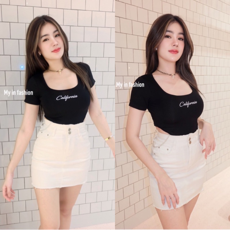 🎊mnv_shop🎊 FA2 บอดี้สูทแขนสั้นคอเหลี่ยม 💕💕ทรงเว้าเอวสูง 🔥🔥ผ้าเรย่อน ทรงสวย ‼️‼️มีกระดุมแป็ก‼️‼️