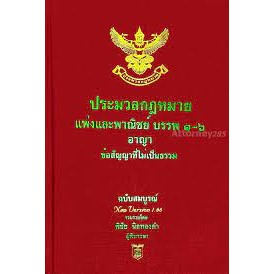 หนังสือประมวลกฎหมายแพ่งพาณิชย์ บรรพ1-6(ปกแข็ง)โดยพิชัย นิลทองคำ