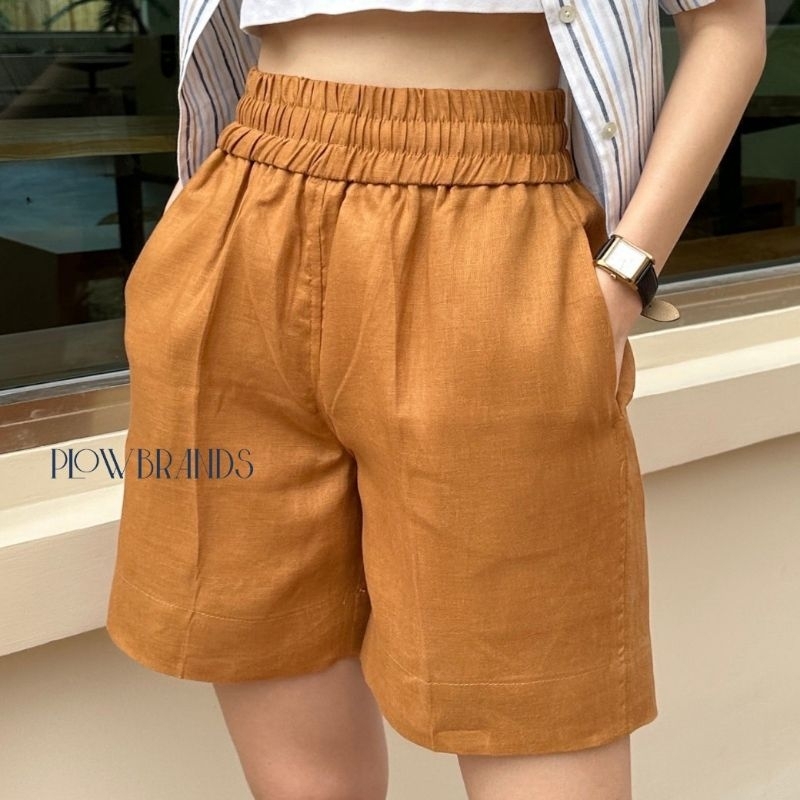 [เฉพาะกางเกง] PLOWBRANDS - PS1221 "Highwaist short" กางเกงเอวยืด (รวมสี) ขอสงวนสิทธิ์งดเปลี่ยน/คืนเงิน ทุกกรณี