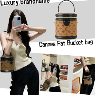 หลุยส์วิตตอง Louis Vuitton/lv/Cannes/Fat Bucket/กระเป๋าถือ/กระเป๋าผู้หญิง/กระเป๋าทรงถัง