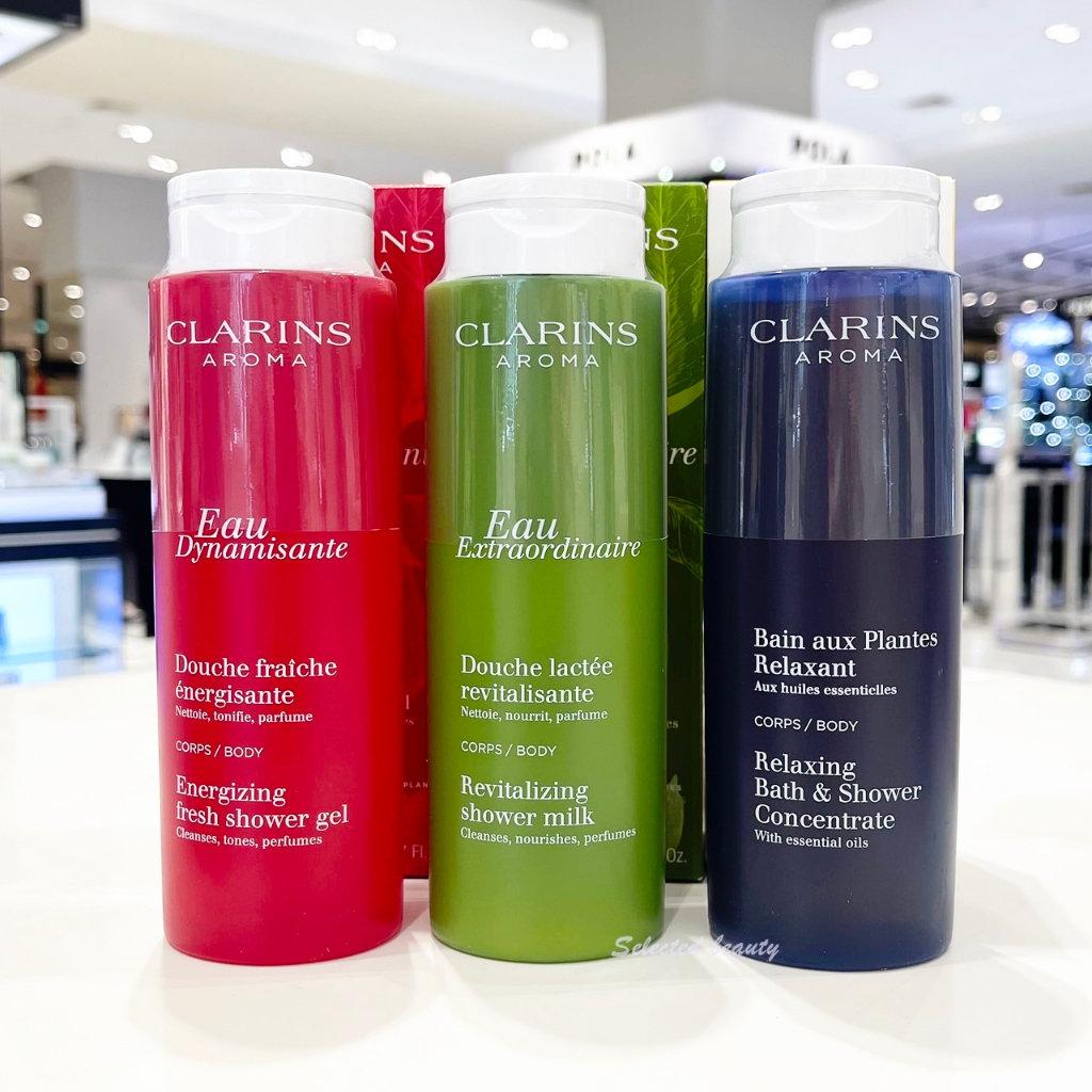 New!! สูตรใหม่ Clarins Eau Dynamisante & Relaxing bath 200ml. เจลอาบน้ำ