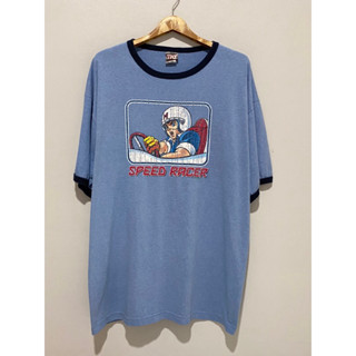 เสื้อยืด Vintage 90s Speed Racer Ringer Factory Distressed