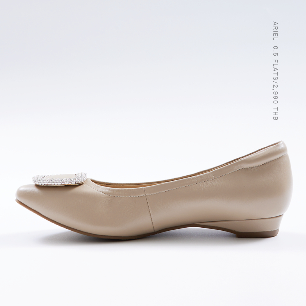 รองเท้าหนังแกะใหม่ล่าสุด รุ่น Ariel Heels 0.5 CM 1383-2 Size 37-42 ราคา ถูกที่สุด ดีลบีเคเค แกลเลอรีภาพที่ 5
