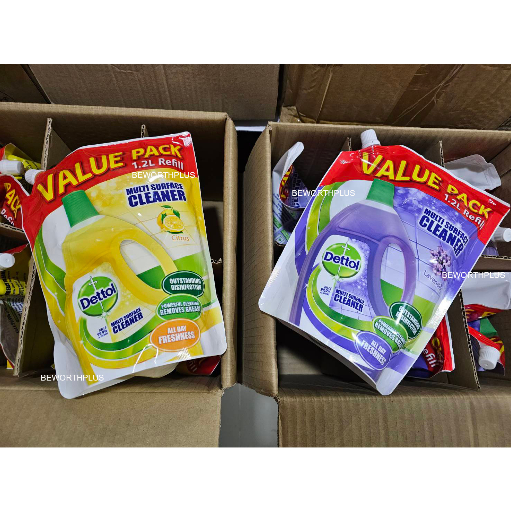 [พร้อมส่ง] Dettol Multi Cleaner Refill 1.2L  น้ำยาถูพื้น เดตตอล  และทำความสะอาดอเนกประสงค์ แบบถุงขนา