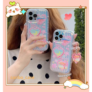 🎁ส่งของขวัญ🎁เคสไอโฟน สำหรับ 11 14 for iPhone Case 13 12 Pro Max การ์ตูน น่ารัก รูปหัวใจ กันกระแทก เคสนิ่ม เคสโทรศัพท์