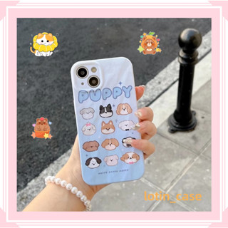 🎁ส่งของขวัญ🎁เคสไอโฟน สำหรับ 11 13 for iPhone Case 14 12 Pro Max น่าสนใจ น่ารัก ลูกสุนัข กันกระแทก ปกป้อง เคสโทรศัพท์