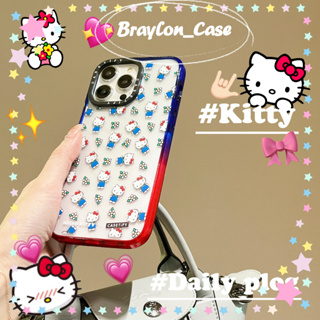 🌷Braylon🌷ขอบเต็ม ป้องกันการหล่น iphone 11 14 pro max การ์ตูน Hello Kitty ความคิดสร้างสรรค์ ไล่ระดับcase for iPhone 12 13