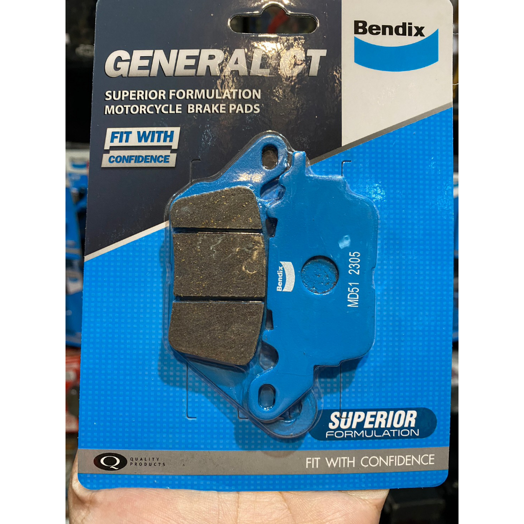 28.ผ้าเบรคหน้า BENDIX MD51 ใส่รถรุ่น N-MAX / Grand Filano / AEROX / EXCITER / SPARK115i / Q-BIX / GT