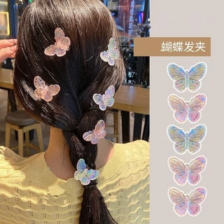 F0B/6. พร้อมส่งกิ๊บติดผมผีเสื้อ รุ่นพลาสติกเหลือบเงาวิ๊งค์ พร้อมส่งในไทย งานดีมาก