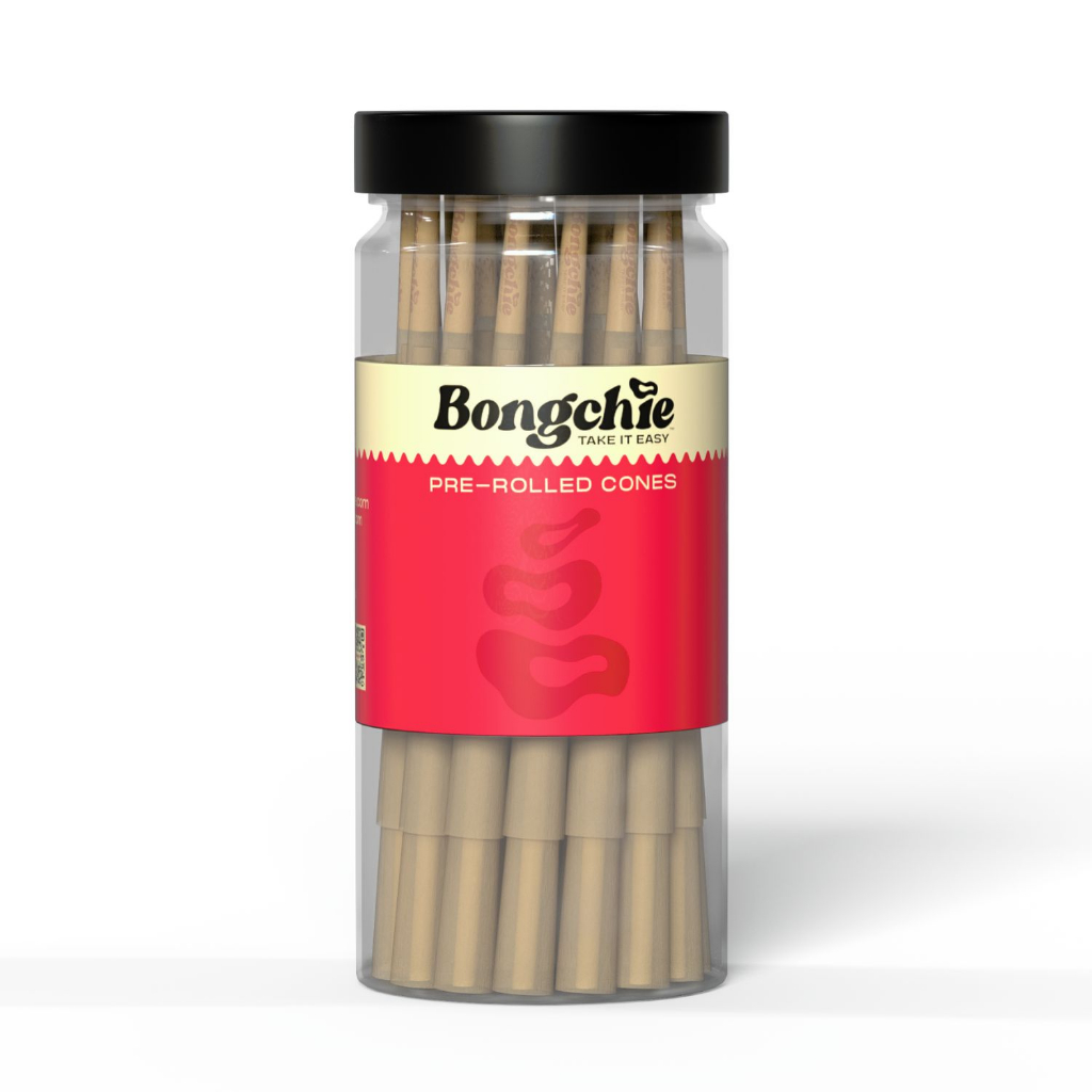 Bongchie 50 Pcs Pre-Rolled cones Jar 84/26MM One Quarter 1 1/4 Brown