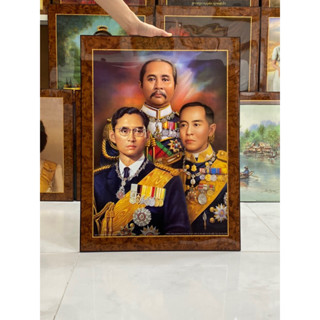 กรอบรูปวิทยาศาสตร์ ( ร.5  กรมหลวง ร.9  )  รูปพร้อมกรอบ 18x24 นิ้ว