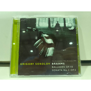 1   CD  MUSIC  ซีดีเพลง    Signed by GRIGORY SOKOLOV Brahms 4 Ballades     (N1A155)