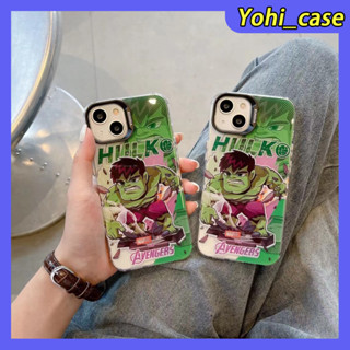 💕พร้อมส่ง💕iPhone 14 13 12 11 Pro Max เคส for เคสไอโฟน11 แฟชั่น บางเบาพกพาง่าย การ์ตูน น่ารัก The Hulk เรียบง่าย Case