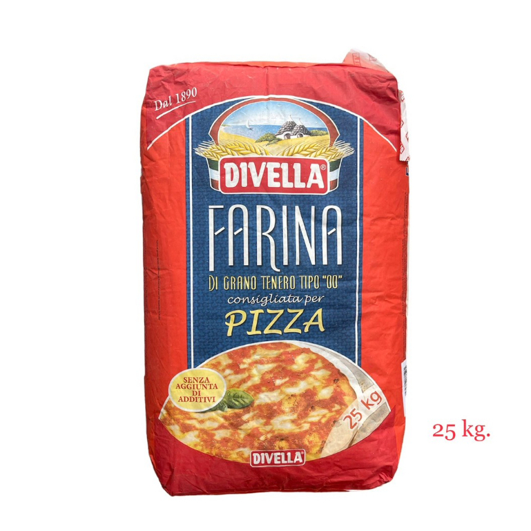 แป้งพิซซ่า Divella Farina PIZZA Flour Tipo "00" 25kg.
