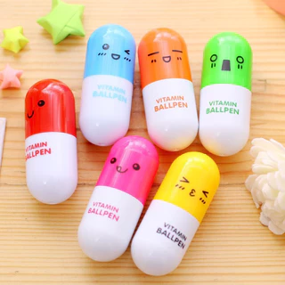 ปากกาแคปซูล ปากกาลูกลื่น พร้อมส่ง Ohwowshop หมึกสีน้ำเงิน เครื่องเขียน ราคาส่ง ปากกา ของชำร่วย JNB02