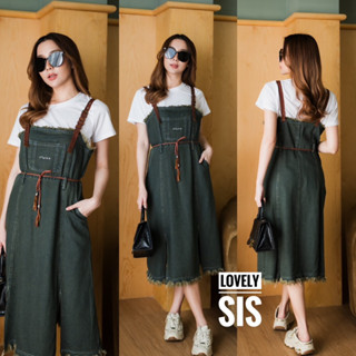 🌈🌿🌺🌸🌼🤎🧡🇰🇷 Jeans BiB SGL Maxi Dress&amp;Top Set