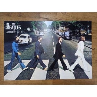 โปสเตอร์วงดนตรี ติดผนัง The beatles abbey road