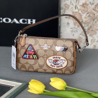 👜NEW Coach Nolita 19 In Signature Canvas With Patches