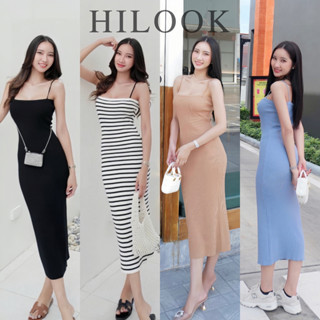 เดรสสายเดี่ยวตัวยาวMalee Dress ป้ายHilook #ต906