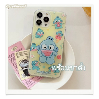 ✨ส่งของขวัญ✨เคส for iPhone 11 14 Pro Max Case for iPhone 12 13 ป้องกันการตก การป้องกัน พร้อมขาตั้ง การ์ตูน เรียบง่าย