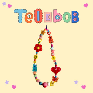 Telebob ✨🧸🌷สายคล้อง,ที่ห้อยมือถือ พวงกุญแจ พร้อมส่ง ลายดอกไม้น่ารัก หลากสี สไตล์เกาหลี ถูกที่สุด Casetify,skinnydip