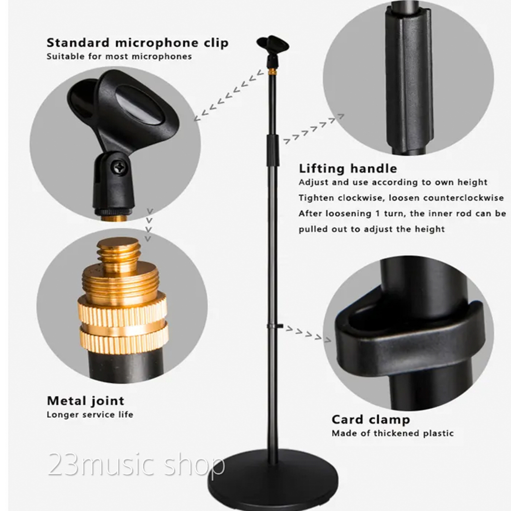 KS ขาตั้งไมค์แบบตรง ฐานกลม Mic Stand รุ่น 822 ,รุ่น822b