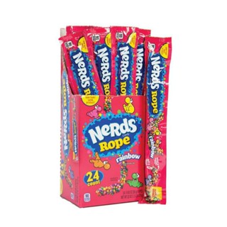 Nerds Rope โรพ เวรี่ เบอร์รี่ ( ลูกอมเคี้ยวหนึบ เรนโบว์  26g x24 ซอง ) เนิร์ดส แคนดี้ เนิร์ด ลูกอม