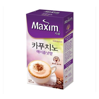 [ของแท้] 맥심카푸치노헤이즐넛향 Maxim Cappuccino Hazelnut (คาปูชิโน่เฮเซลนัท 10 ซอง) 130g