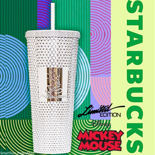 แก้วหนามโลหะเก็บความเย็นรุ่นพิเศษจากสตาร์บัค Starbucks X Disney Mickey Mouse Bling Cold Storage Mug Limited Edition Silv