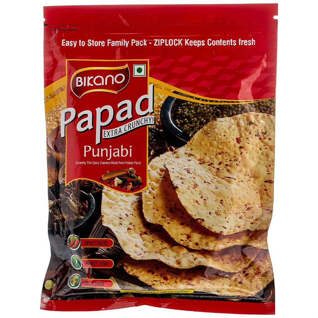 BIKANO PUNJABI PAPAD 200G ปาปัดรสปันจาบี 200 กรัม