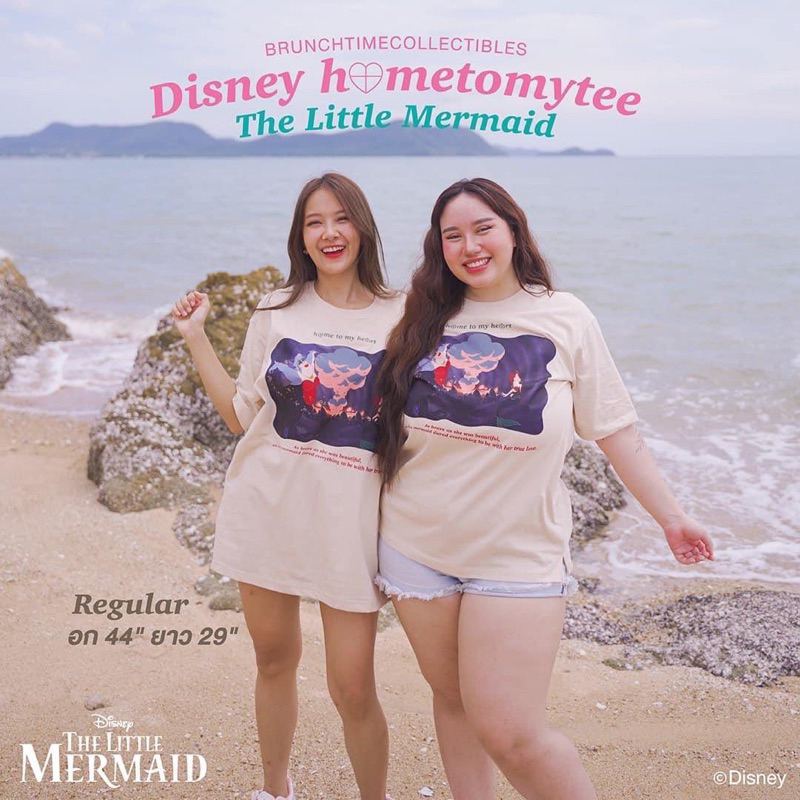 🌟แท้/พร้อมส่ง🌟 Home to my Heart อก44” เสื้อลาย The Little Mermaid 🧜‍♀❤️ Disney HometoMyTee