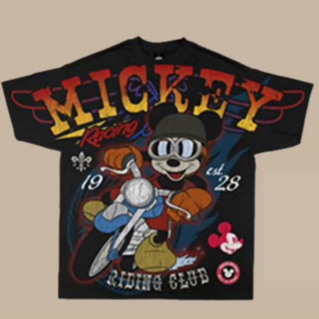 Power 7 Shop เสื้อยืดการ์ตูน ลาย MICKEY MOUSE ลิขสิทธ์แท้ DISNEY ตะเข็บเดี่ยว (MOP-004)