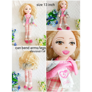 (พร้อมส่ง) ตุ๊กตามือสอง เด็กแต่งตัว เด็กty ty girl เด็กดัดแขนขาได้ เด็กทีวาย เด็กผู้หญิง ตุ๊กตาลิขสิทธิ์แท้  ตุ๊กตาผ้า