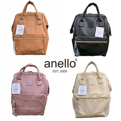 Anello ของแท้ 100% PU Leather Backpack กระเป๋าเป้สะพายหลัง เป้ รุ่นหนังพียู