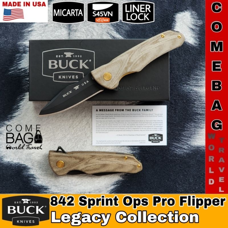 มีดพับBuck 842 Legacy Collection Sprint Ops Pro S45VN Stainless Steel 2022 Limited Edition ของแท้ ผล
