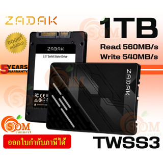 (1TB) SSD (เอสเอสดี) ZADAK TWSS3 SATA 3 2.5" 6Gb/s 3D NAND TLC 560/540MB/s -5Y