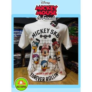 เสื้อDisney ลาย Mickey Mouse สีขาว ( MK-009 )