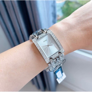 🎀 (สด-ผ่อน) นาฬิกาหน้าปัดเหลี่ยม GUESS W1121L1  MOD HEAVY METAL SILVER