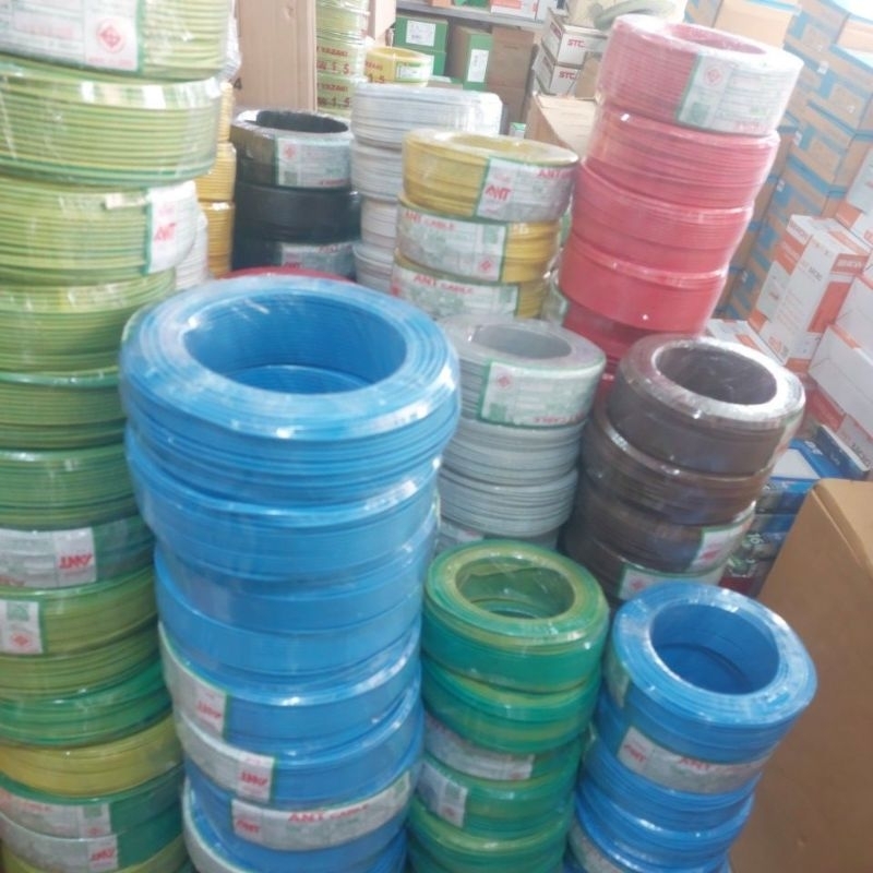 สายทองเเดง THW 1×1.5 , 1×2.5 , 1×4 , 1×6 (100เมตร) ยี่ห้อ ANT มีทุกสี
