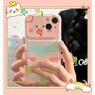 🎁ส่งของขวัญ🎁เคสไอโฟน สำหรับ 11 14 for iPhone Case 13 12 Pro Max น่ารัก น่าสนใจ ลูกหมู กันกระแทก เคสนิ่ม เคสโทรศัพท์